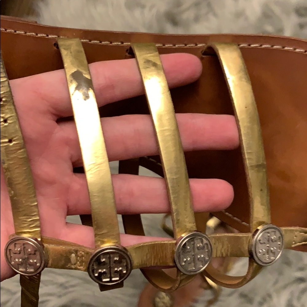 Vintage- rare Tory Burch gold gladiator size 11 - Picture 4 of 5